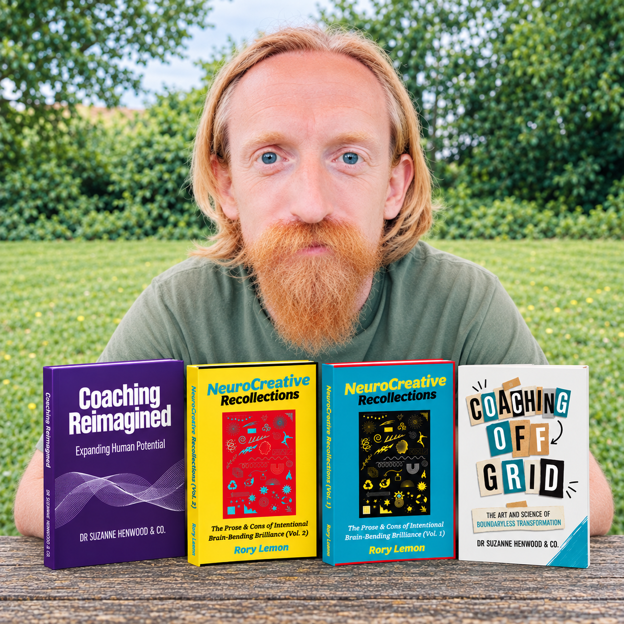 Rory Lemon with his published books